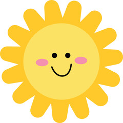 funny sun icon