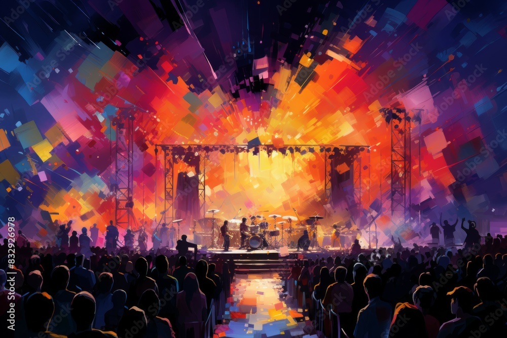 Wall mural Music festivals - Generative AI