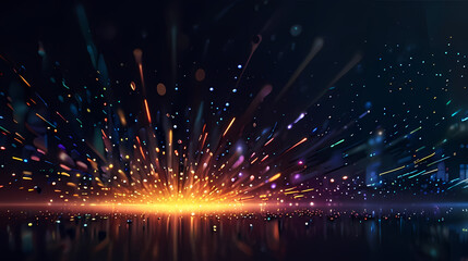 Obraz premium Abstract background with floating light particles