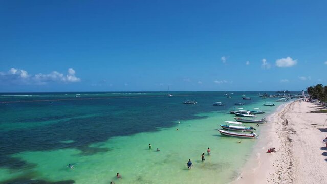 Aerial view of Puerto Morelos town