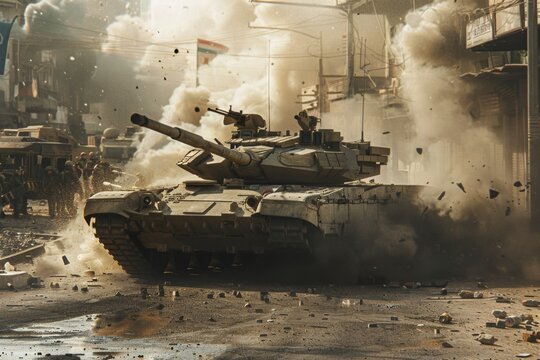 M1 Abrams tank abandoned in a desolate, snow-covered mountain wasteland, a testament to a forgotten battle