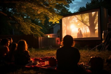 Outdoor movie nights - Generative AI