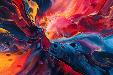A vibrant abstract organic form that blends fluid, realistic, and fantastical elements. 