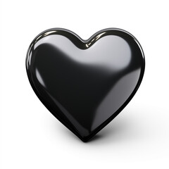 고인에 대한 사랑. 명복. 검은색 하트. 블랙하트. 글로시, 광택, 3d, 