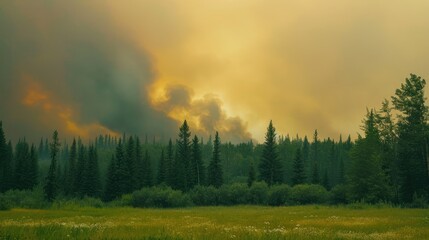 Forest Fire Smoke near Edson AB