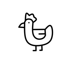 Set of thin line animals Icons. Vector illustration