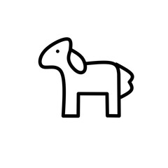 Set of thin line animals Icons. Vector illustration