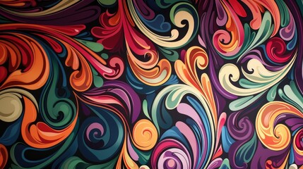 Design of Colorful Wallpaper Art Patterns
