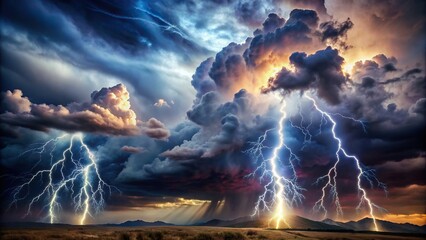 of stormy skies and lightning as a representation of the wrath of god