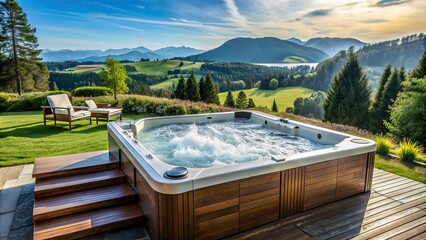 Hot tub with powerful jets for a relaxing hydrotherapy experience