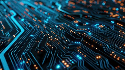 Future Technology Concept Cyber Circuit Background