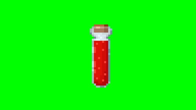 Red potion, pixel art animation