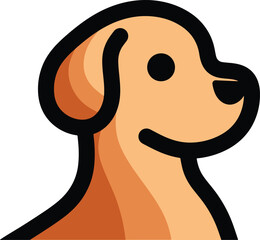 Simple dog logo design illustrations