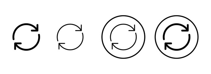 Refresh icon vector isolated on white background. Reload icon vector. Update icon. convert icon
