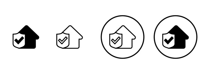 House insurance icon vector isolated on white background. house protection icon.