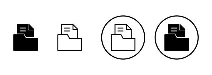 Folder Icon vector isolated on white background. Folder and documents Icon. icon archive