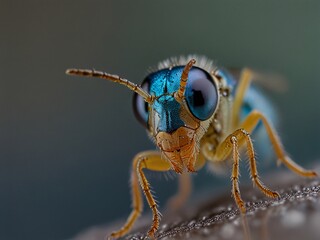Fototapeta premium macro shot of a fly