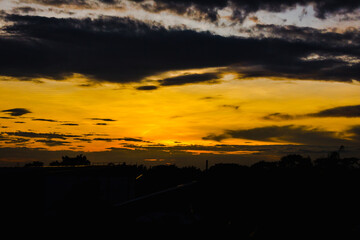 Evening view, golden orange light