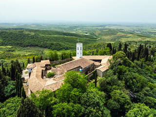 Monastery of Ardenica from a drone, Lushnje, Albania