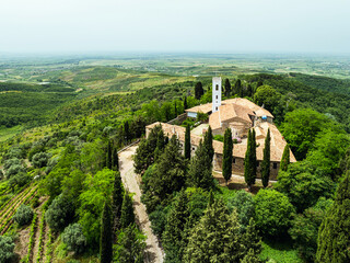 Monastery of Ardenica from a drone, Lushnje, Albania © Maciej Olszewski
