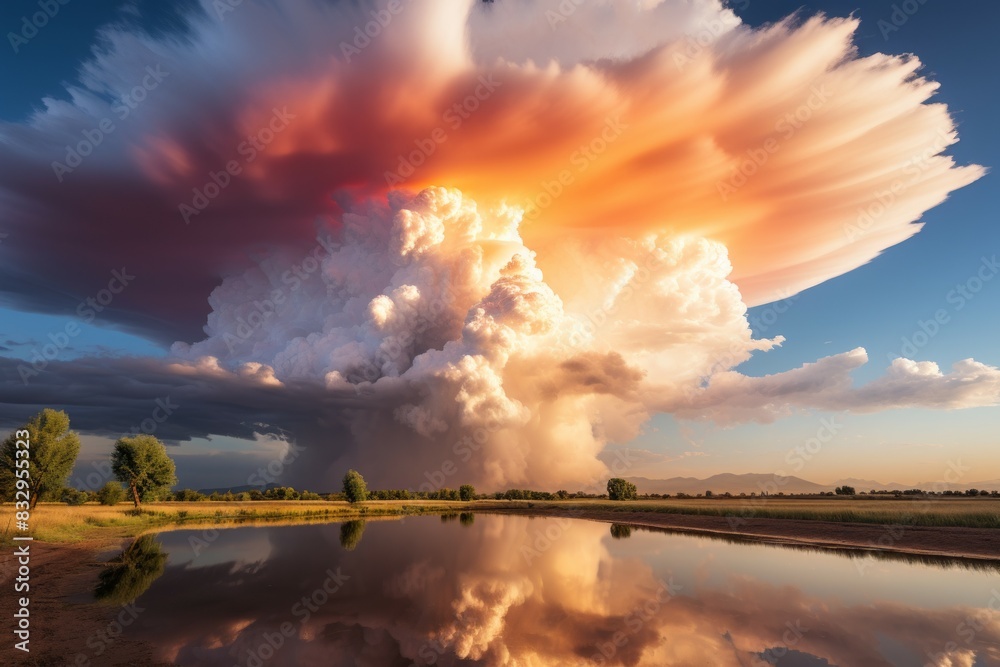 Wall mural Summer storms - Generative AI