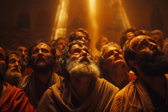 The descent of the Holy Spirit on the Apostles. Pentecost. 