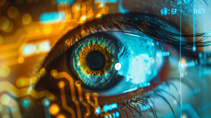 Technology security staff This photo was taken using National Geographic-style macro photography