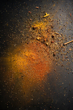 Spices on a surface 