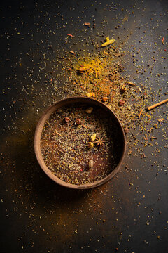 Spices on a surface 