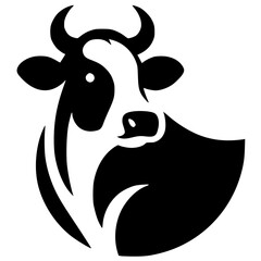 Cow head silhouette