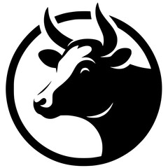 Cow head silhouette
