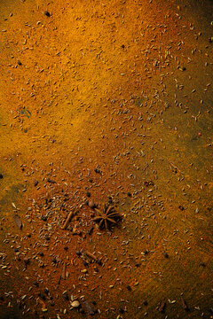 Spices on a surface 