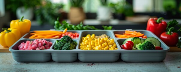 Detailed view of Unbreakable Compartment Plates 5PCS, highlighting portion control features, isolated background, studio lighting