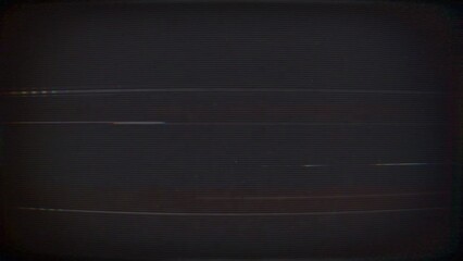 VHS Noise Distortion TV screen Old Vintage Video Effect.