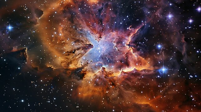 NASA's Nebula and Stars in Space