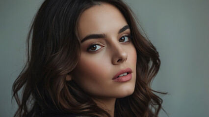 Naklejka premium Head Shot Famous Actress