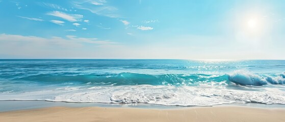 minimalist landscape wallpaper background with the coast line of a beach and ocean 
