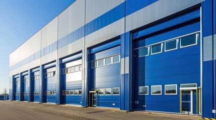 Obraz premium modern warehouse exterior view