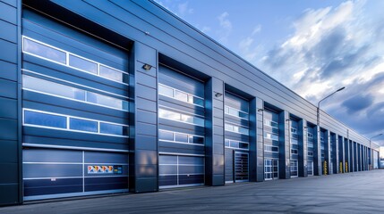 Obraz premium modern warehouse exterior view