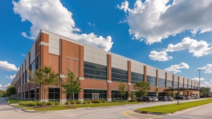 modern warehouse exterior view