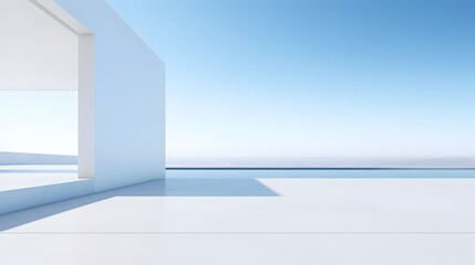 Sleek and Minimalist Architectural Landscape with Vast Empty Space