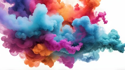 Obraz premium wallpaper de humo de colores vibrantes y formas abstracas
