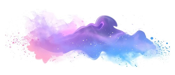 Obraz premium minimal abstract wallpaper with smoke waves in blue and purple on a white background