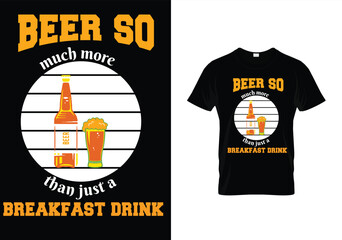 Beer glass typography t-shirt design