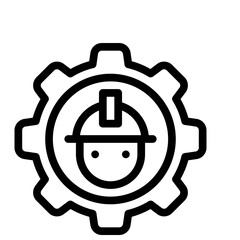 worker line icon