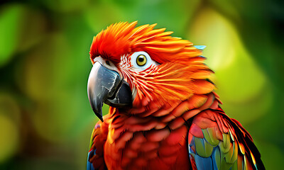 Obraz premium blue and yellow macaw Red yellow green blue 
