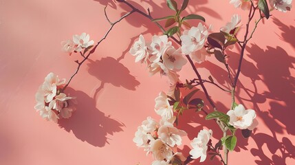 Spring flowers, pastel pink background, Sunlight, canon 1200D