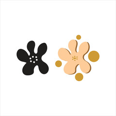 Abstract decorative curve flower shape element
