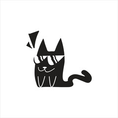 Simple Fun Cartoon Cat Doodle