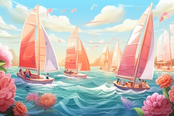 Summer sailing regattas - Generative AI